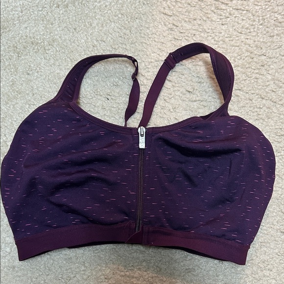 4/$20 VSX Plum Front Closure Sports Bra - Picture 1 of 4